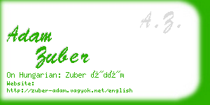 adam zuber business card